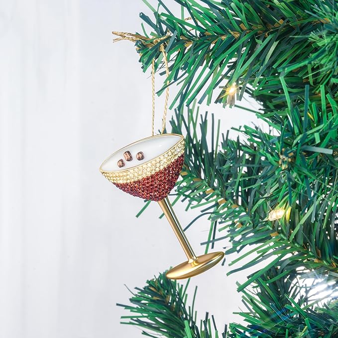 2025 Christmas Espresso Martini Ornaments, Christmas Tree Ornament, Hanging Christmas Decoration Gifts for Sisters Mom Grandparent Women Men