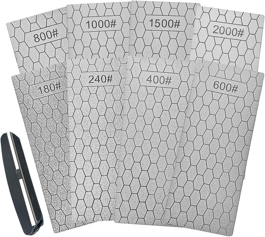 Diamond Sharpening Stone Set, Diamond Lapping Plate Coarse/Medium/Fine Grit Sharpener, Perfect Assistance Sharpener Angle Guide