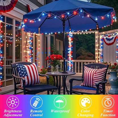 LitHome Color Changing Christmas Lights, 34 Colors 66Ft 200 LED Christmas String Lights with Remote Timer, Connectable Plug in Halloween String Light Outdoor for Xmas Tree Indoor Party Fall Decoration