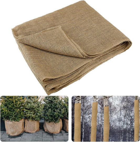 ANPHSIN 30ftx40in Natrual Burlap Plant Covers Freeze Protection, Winter Frost Plant Blankets, Frost Cloth for Outdoor Bushes Trees Potted Plants Cold Weather