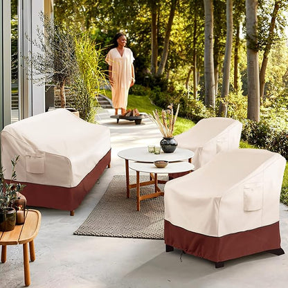 COSFLY Patio Furniture Covers Waterproof, Outdoor Chair Covers 2 Pack Heavy Duty - Fits up to 29W x 30D x36H Inches (2 Pack)
