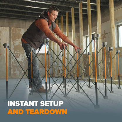 BORA Centipede CK12S 30 inch height Portable Work Stand, Includes 4 X-Cups, 4 Quick Clamps, Carry Bag, Portable Work Support Sawhorse, 4Ft x 6Ft, 30 inch work height, 4500lb weight capacity