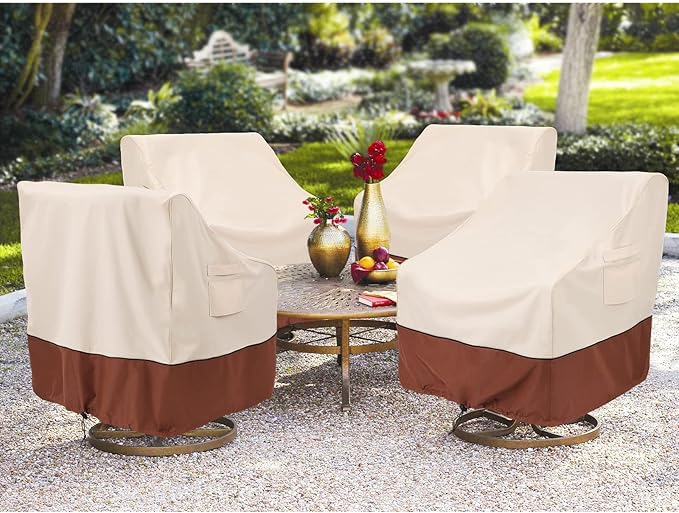 COSFLY Outdoor Furniture Cover for Patio Chairs Waterproof Clearance, Outside Furniture Lounge Deep Seat Cover, Fits up to 33W x 34D x31H inches(2 Pack)