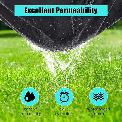 6.5ft x 300ft Premium Weed Barrier Landscape Fabric, 3oz Heavy Duty, Weed Control Fabric, High Permeability Good for Flower Bed, Driveway Fabric Ground Cover