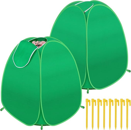 2 Pack Plant Covers Freeze Protection, 28x28x33 Winter Shrub Frost Covers for Outdoor Plants, Warm Plant Protectors Tent for Protecting Fruit Tree Potted Plants and Shrub from Freezing Animals Eating