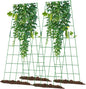 Cucumber Trellis 2 Pack, 59" H Foldable A-Frame Garden Trellis for Raised Bed Garden Grow Support with Plant Support Clips, Twist Ties for Cucumber,Tomato, Climbing Plants and Flowers
