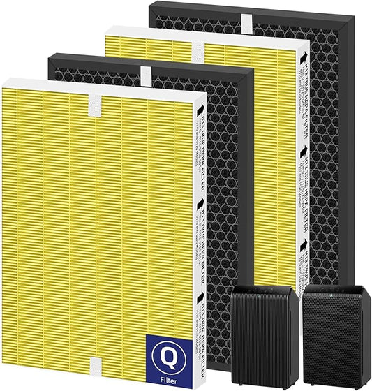 5510 5520 HEPA Pet Care Air Purifier Filter Q Replacement for Winix 5510 5520 Plasmawave Air Purifier H13 True HEPA Carbon Filter,# 1712-0123-00,2 Combon Set