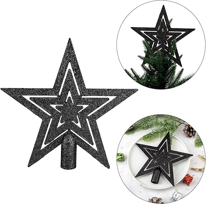 Aitsite 100 Pack Christmas Tree Ornaments Set Mini Shatterproof Holiday Ornaments Balls for Christmas Decorations (Black)