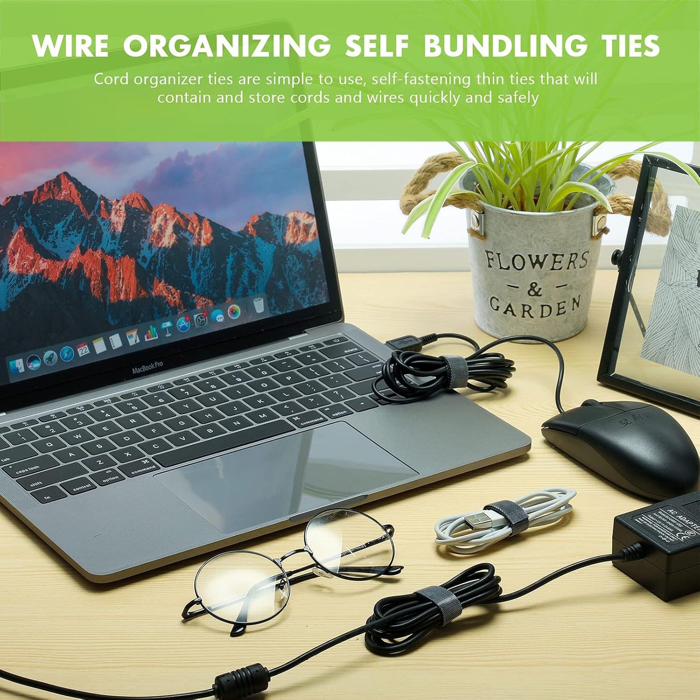 WILLBOND 1/2 Inch x 90ft Fastening Tape Cable Ties Reusable Fastening Nylon Tape Double Side Hook Roll Hook and Loop Straps Wires Cords Management Wire Organizer Straps (Black)