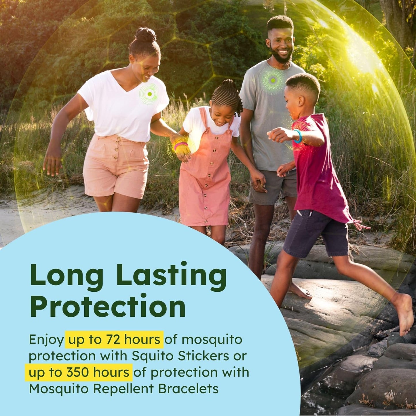 BugMD Mosquito Repellent Bundle: 78 Safe & Effective Squito Stickers and 10 DEET-Free Citronella Bracelets for Kids & Adults - Perfect for Camping, Beach, Hiking & Outdoor Adventures