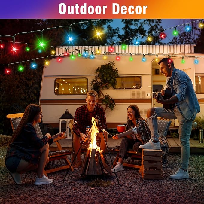 Nisocy 200 LED 4 Color Christmas String Lights, Multicolor Fairy Lights with Green Wire, 8 Modes Plug in Christmas Tree Lights for Indoor Outdoor Holiday Decorations, Party, Patio, Home Décor(66FT)