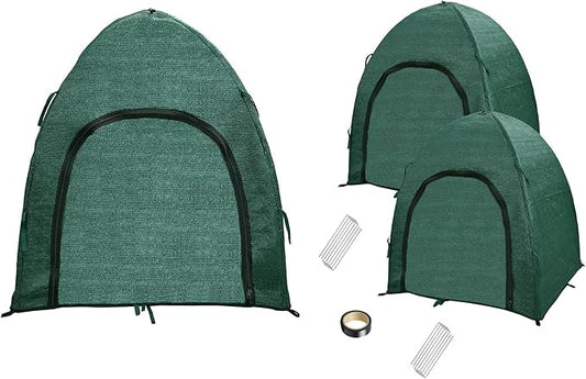 Winter Plant Covers for Snow and Ice Protection Shrub Cover Freeze Protection Plant Tent Protect Outdoor Plant and Potted Plant from Snow Frost Sun and Animal with Zipper Door 28*28*30 (2Packs)