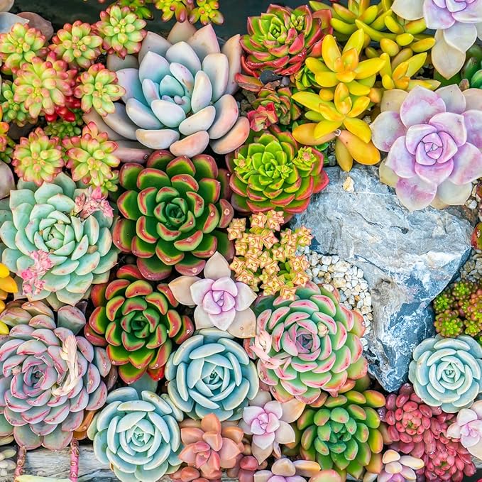 Mountain Crest Gardens Ultimate Succulent Variety Pack - 6 Unique Live Plants, Rooted in 2 inch Pots - Indoor/Outdoor Real Succulents for Garden Decor, Favors, DIY Arrangements