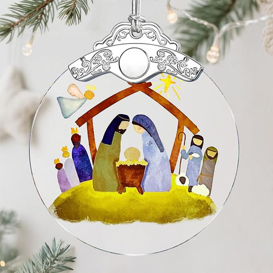 Nativity Ornament | Nativity Scene | Christmas Ornament | Christmas Decoration | Holiday Decor | Religious Gifts | Christian Gifts | Gift Exchange | Gift Idea - Pattern B