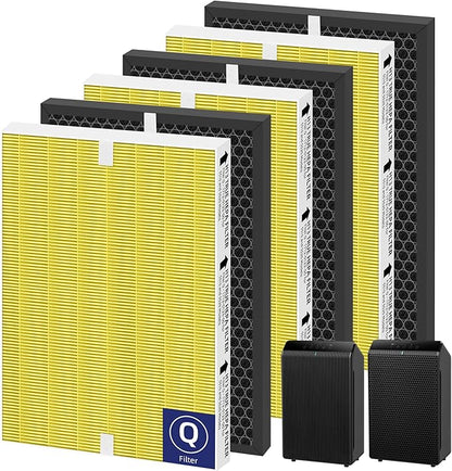 5510 5520 HEPA Pet Care Air Purifier Filter Q Replacement for Winix 5510 5520 Plasmawave Air Purifier H13 True HEPA Carbon Filter,# 1712-0123-00,3 Combon Set