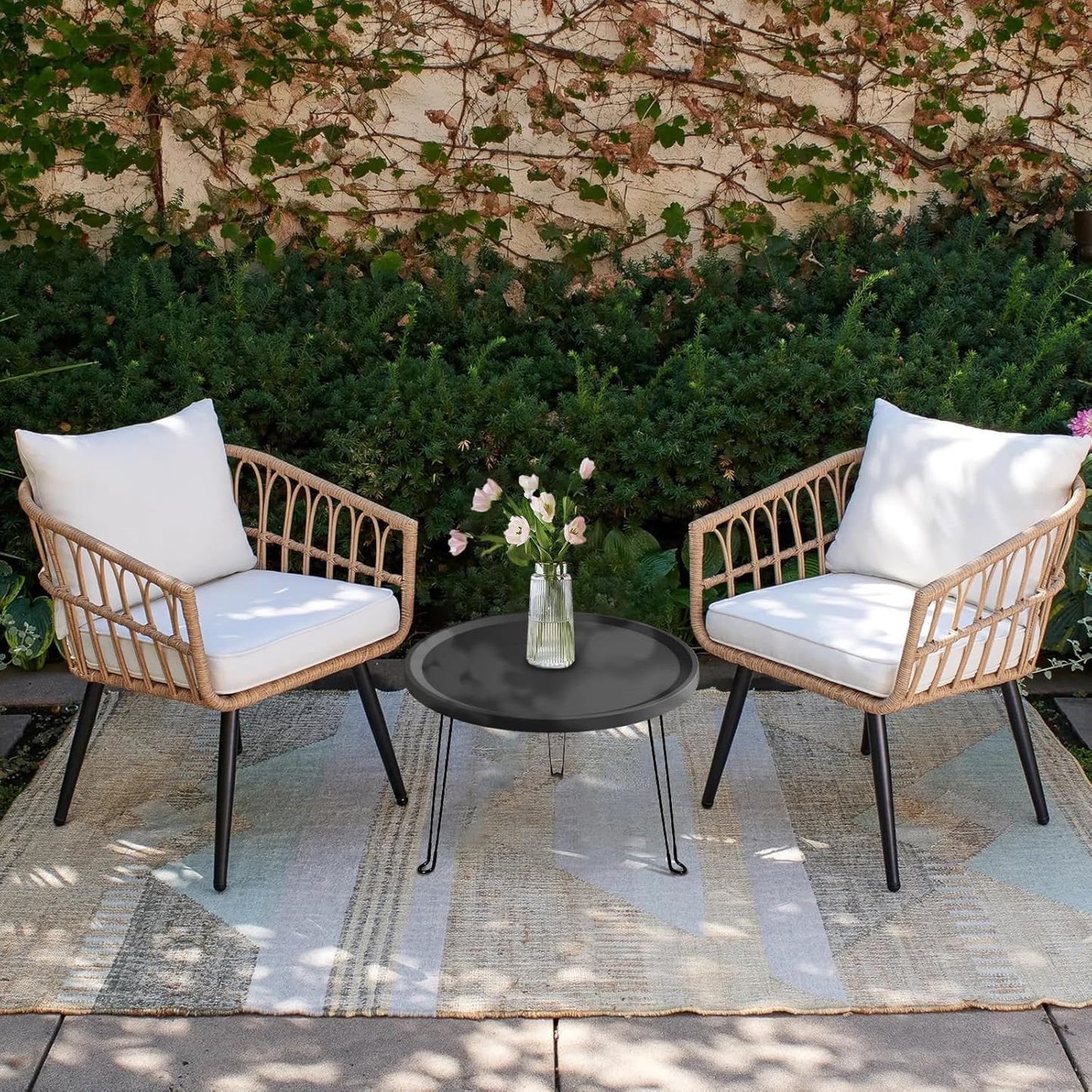 Home or Outdoor Multi-Functional Folding Portable Space-Saving Table (Black)