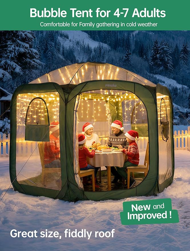 Porayhut Pop up Greenhouse Tent,Portable Large Walk-in Plant House 10’X10’ ,Indoor Outdoor Gardening Plant Sunshine Room with PVC Mesh Cloth Cover for Protecting Plant from Cold Frost & Birds