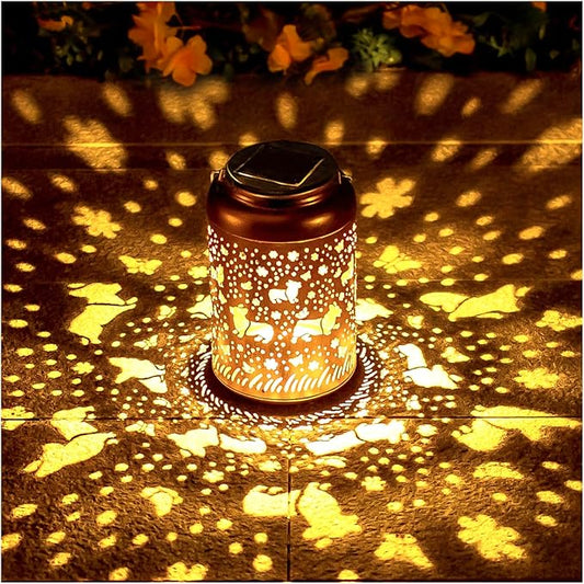 Corgi Dog Solar Lanterns Outdoor Hanging Waterproof Solar Lights Dog Gifts for Women Men Metal Decorative LED Lanterns for Outside, Patio, Landscape, Yard Decor, Garden Decorations