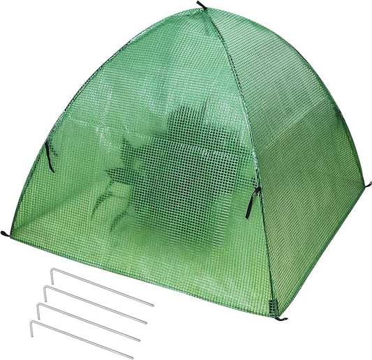 Plant Tent Outdoor Winter Shrub Cover Green Frost Tents Plant Covers Freeze Protection Tent Waterproof Plant Frost Protector Plant Guard Cover to Protect Plants Vegetable from Animals, 37X37X27Inch