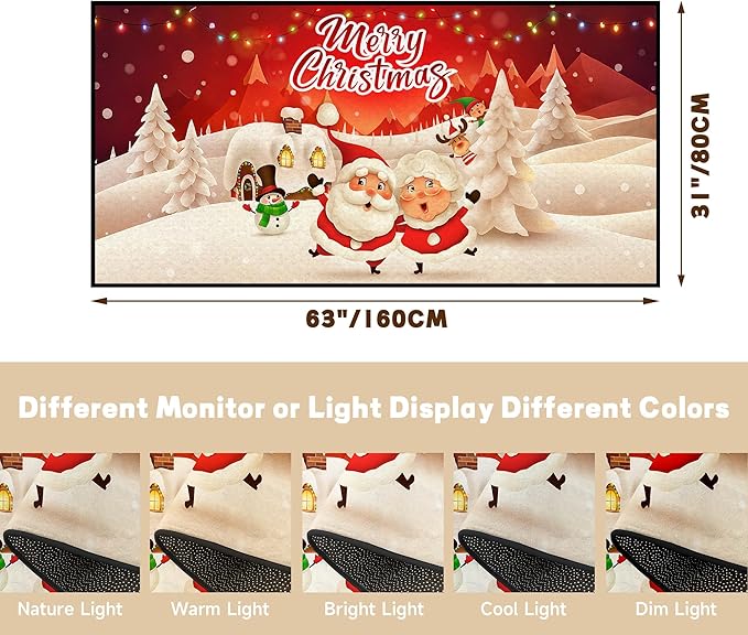 2' X 3' Merry Christmas Rug,Christmas Trees Decorative Indoor Bedroom Xmas Winter Welcome Door Mat Anti-Slip Rubber Area Rug for Seasonal Holiday Decoration,23.6" X 35.4"