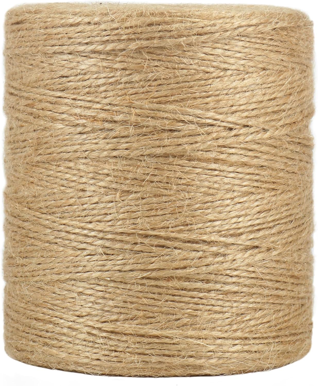 Tenn Well Natural Jute Twine, 1500 Feet 2mm Garden Twine, Brown Jute String for Arts and Crafts, Gardening, Gift Wrapping, Bundling, Recycling, Holiday Decorations