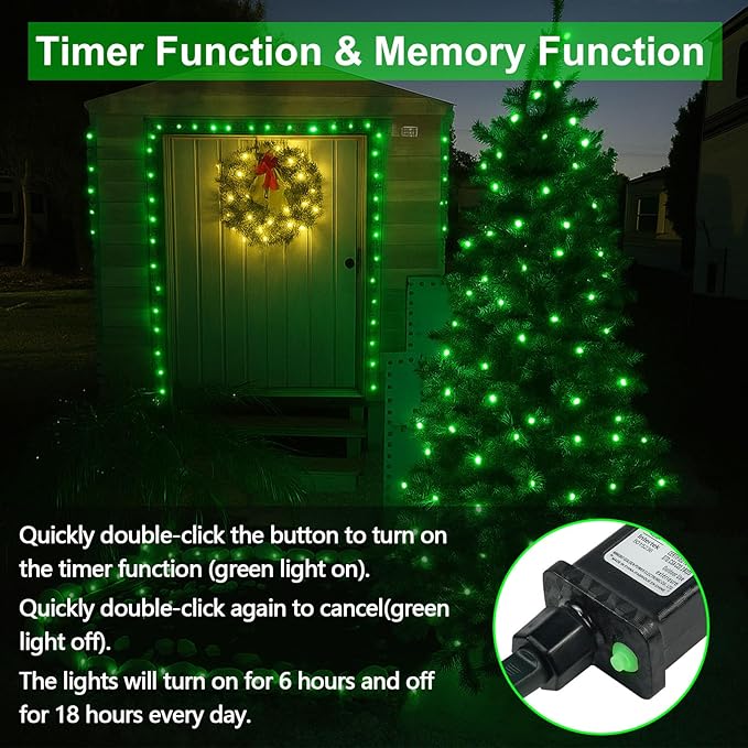 Upgraded Connectable 200 LED Christmas String Lights Outdoor Indoor, 66FT Orange Christmas Decorations Lights 13 Modes, Waterproof Twinkle Fairy Lights Plug in Clear Wire for Tree, Bedroom Decoration