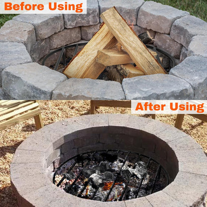 onlyfire Round Fire Pit Grate with 4 Legs for Outdoor Campfire Grill Cooking, 19 Inch