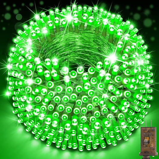 SAUIRS 403FT 1000 LED Christmas Lights Outdoor String Lights with 8 Modes Timer Waterproof Fairy Light Plug in for Outside Indoor Party Xmas Palm Tree Yard Wedding Decorations(Green)