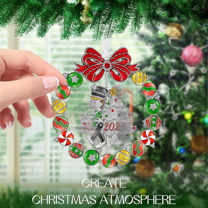 Laraine Christmas Tree Ornaments – 2025 Decorative Rotation Hanging Pendant of Car Charm Holiday Keepsake Gift Home Decor (Drummer Boy (2025))