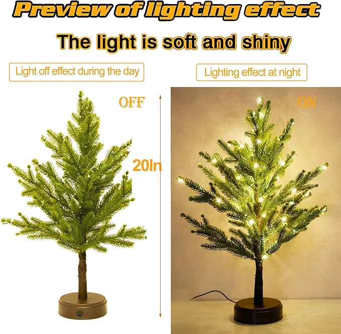 Pooqla RGB Lighted Mini Christmas Tree, Color Changing Tabletop LED Xmas Tree with Remote, 28 Colors 80 LED Pre-lit Artificial Small Tree with Hanging Ball Ornaments Home Party Christmas Decoration