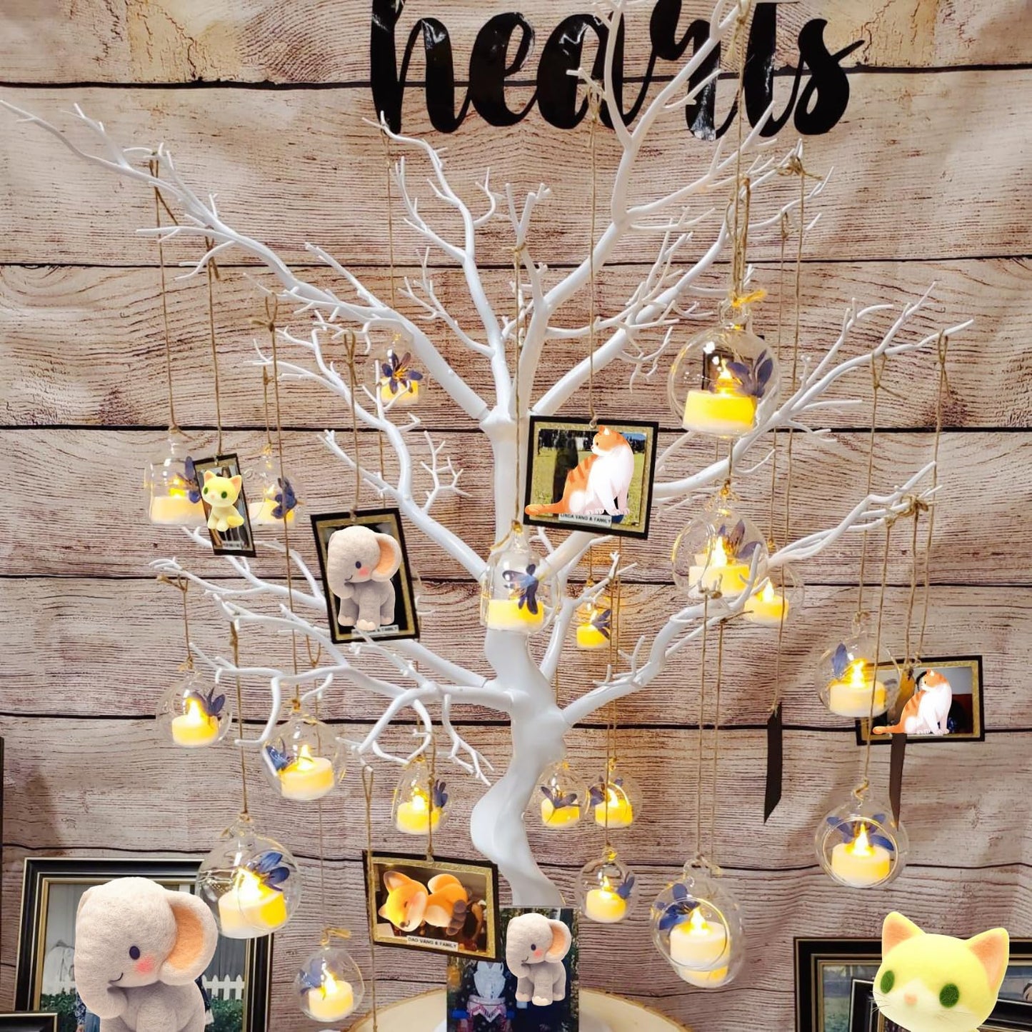 3.15"/ 8cm Hanging Tealight Candle Holder Glass Globes Air Plant Orb Glass Candlestick Lights Terrariums Candles Terrarium Vase Containers Home Decor Indoor Outdoor Garden DIY Gifts (6)