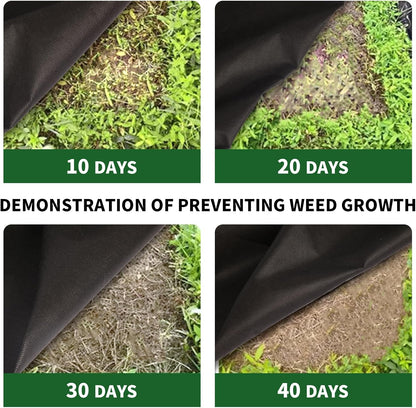 Non-Woven Weed Barrier Landscape Fabric, Durable Heavy-Duty Weed Removal Block, Easy to Set, Excellent Weed Control (3.2 oz) (1.9FT*32FT)