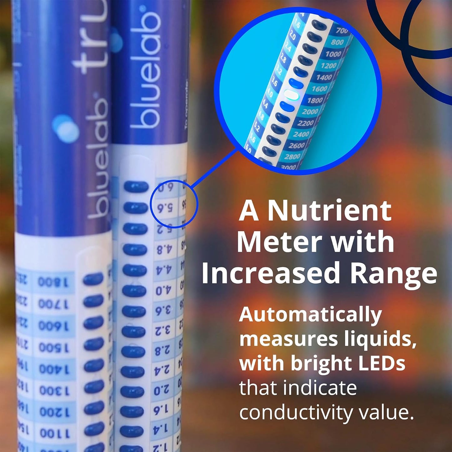 Bluelab TRUNCOMV2 Commercial Truncheon Nutrient Meter with Increased Measurement Range, Digital Conductivity (TDS, EC, ppm 500, ppm 700, CF) Tester in Water, Tool for Hydroponic System and Plant Grow