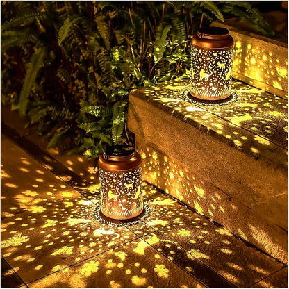 Cat Solar Lanterns Outdoor Hanging Waterproof Solar Lights Cat Gifts for Women Men Metal Decorative LED Lanterns for Outside, Patio, Landscape, Yard Decor, Garden Decorations