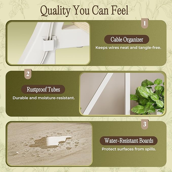 PRAISUN 65 Inch Plant Stand with Grow Light, 9 Tiered Indoor Plant Shelf with Larger Flower Holder, Music Note-shaped Stand with Top Ring Hook , Corner Plant Rack for Living Room, White