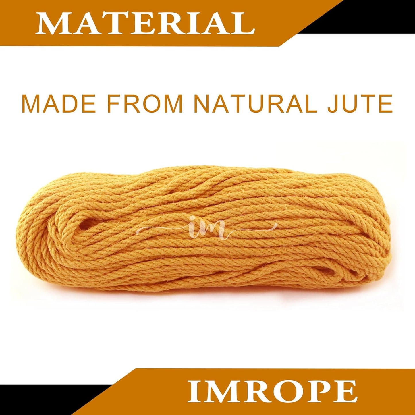 6mm x 100 Feet Orange Jute Rope, Twine for Gardening Tomato Climbing Plant Tie Floristry Crafts Gift Wrapping Packing Decor