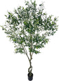 Artificial Tree Faux Olive Tree 8ft(3198leaves) Tall Fake Olive Plant in Pot Fake Silk Tree Faux Plants Indoor
