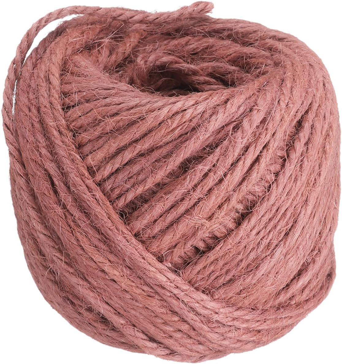 uxcell 164 Feet Natural Jute Twine String,3mm Thin Garden Twine Rope Colored Plant String Cord for DIY Art Crafts Gift Wrapping Decoration Packing Gardening Plant Hanger,Pink