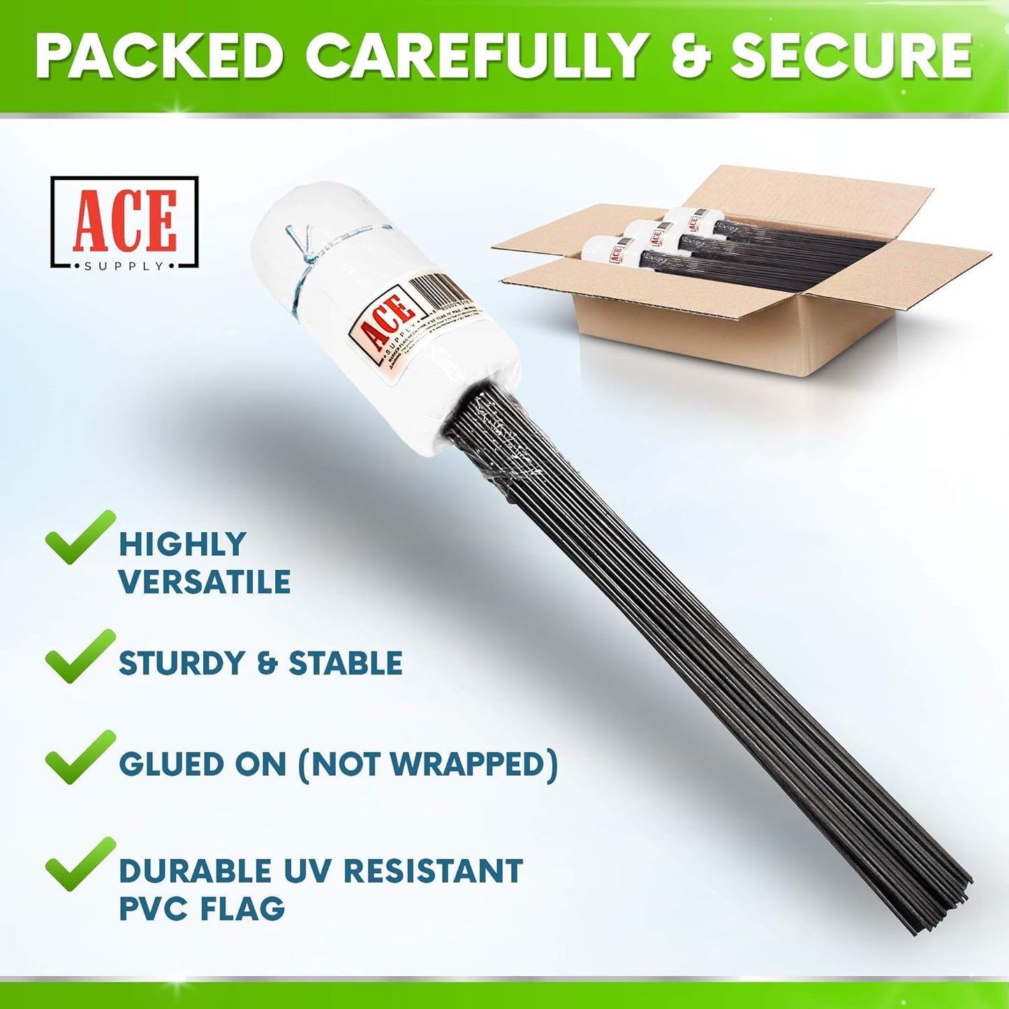 White Flags for Marking Yard - 4x5x15 Inch Invisible Fence Flags for Dogs - 50 Pack - Dog Invisible Fence Training Marker & Boundary Training