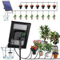 Biling 4W Solar Drip Irrigation System with Digital Programmable Smart Watering, 2200mAh Battery Backup for 15 Potted Plants Outdoor Indoor Garden