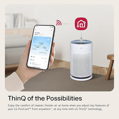 LG PuriCare 360 Air Purifiers for Home, Large and Small Room, Bedroom, Up to 2,059 ft² in 1 Hr with NanoFiber True HEPA Filter, 360 Degrees of Filtration, WiFi, Air Quality Monitor, Low Noise