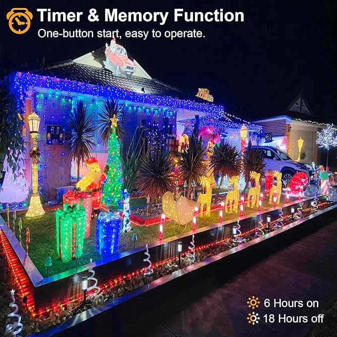 Icicle Christmas Lights Outdoor, 33 FT 400 LED Icicle Lights for Outside 8 Modes with 75 Drops, Plug in Waterproof Hanging Christmas Light for Holiday Pavilion Balcony Decorations, Blue