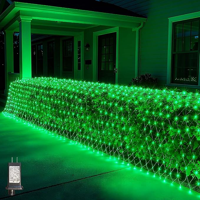 LitHome 21FT x 5FT Christmas Net Lights Outdoor Mesh Lights, 360 LED Christmas Net Light for Bushes Connectable, 8 Modes Green Giant Mesh Light Waterproof for Garden Party Roof St Patrick’s Day Decor