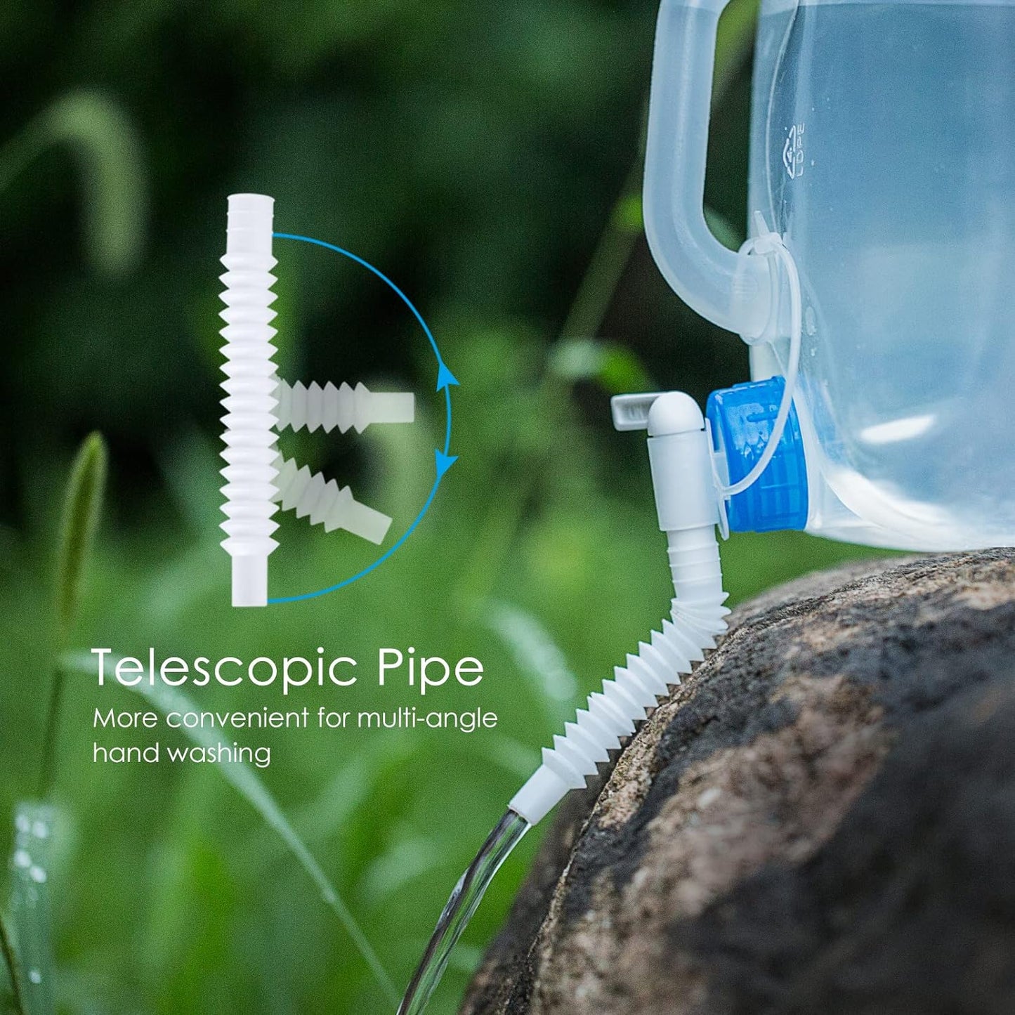 Collapsible Water Container Jug, 4×5.3 Gallon BPA Free Camping Water Storage Canteen with Spigot, for Hiking Backpack RV Outdoors & Emergency, Portable Survival Kit - Food Grade Transparent PE