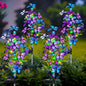 Solar Garden Lights Outdoor, Waterproof 4 Pack Solar Butterfly Lights with 60 LED 12 Butterfly Colorful Lighting for Garden Yard Lawn Outdoor Decor, Gift for Mom Women Mother's Day