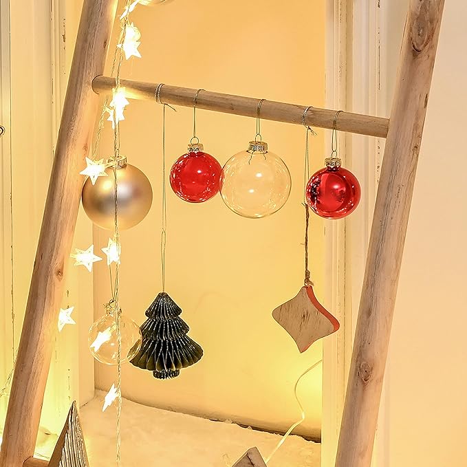 Red Glass Christmas Ball Ornaments, 2.36” Christmas Hanging Ornaments Set of 12 Xmas Baubles for Holiday Party Xmas Tree Decorations Gifts