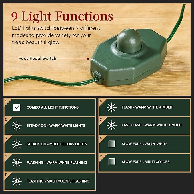 Best Choice Products 9ft Pre-Lit Artificial Aspen Slim Christmas Tree, Noble Holiday Décor w/ 3,088 Branch Tips, 2-in-1 Multicolor LED Lights, Cordless Connection, Metal Stand