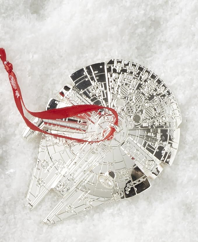 Lenox 897556 Millennium Falcon Metal Ornament, Christmas, Holiday Decorations
