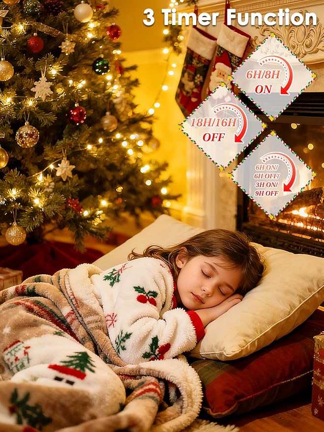 Voice Control Connectable 2PK 164FT 400LED Christmas String Lights Indoor Outdoor with Remote | Smart Twinkle Fairy String Lights 12 Modes & Timer for Xmas Tree Decor (Warm White)