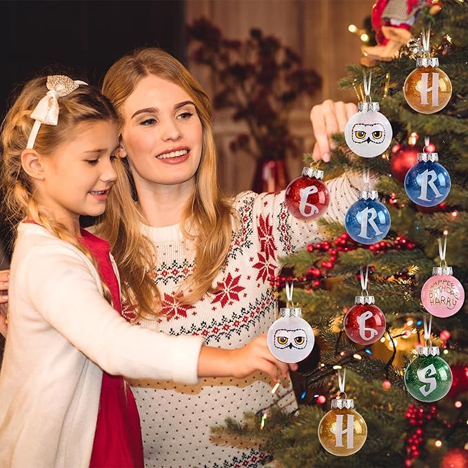 12PCS Christmas Magic Ball Ornaments ， Baubles with Strings Hanging for Holiday Party Tree Decoration Outdoor Intdoor Decor (Magic)